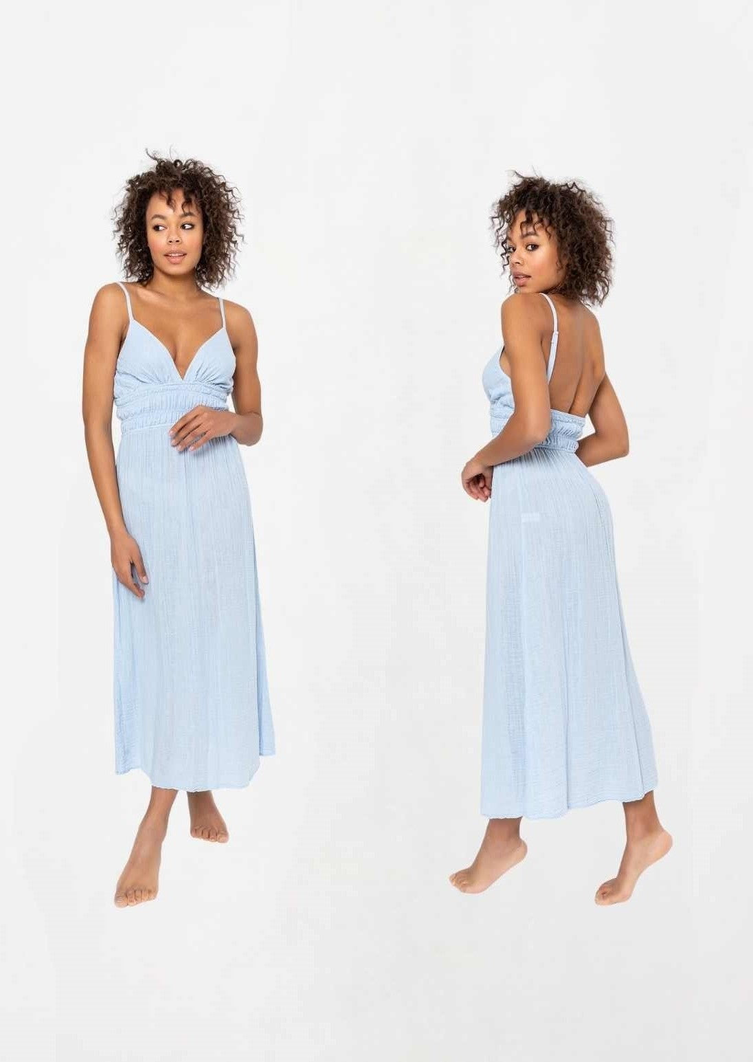 Artemisia Dress: sleeveless black dress with square neckline, fitted bodice, and midi hem