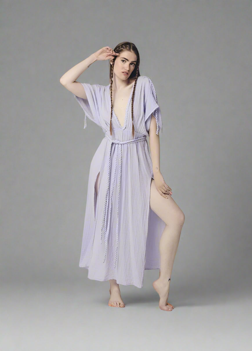 Roman Dress: sleeveless white dress with fitted bodice, square neckline, and ankle-length hem