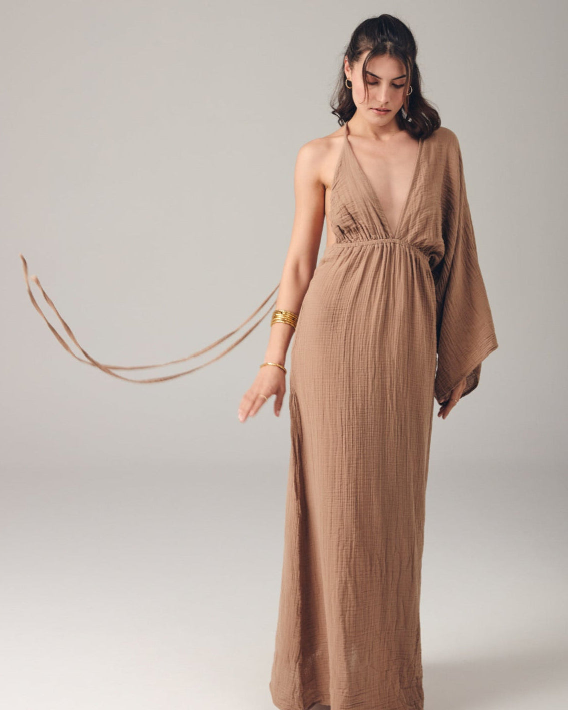 Sofia Dress: sleeveless white midi dress with square neckline and fitted bodice