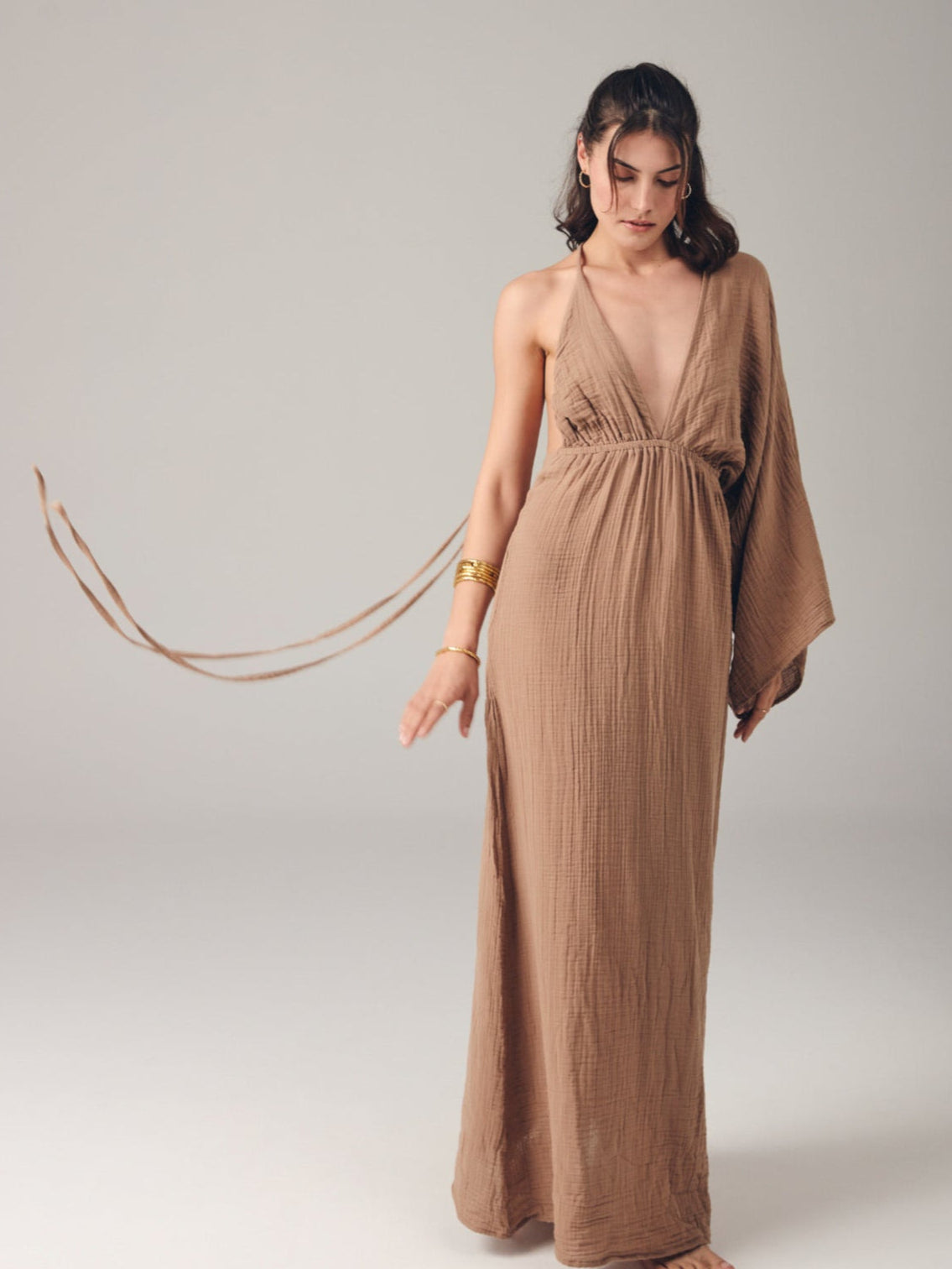 Sofia Dress: sleeveless white midi dress with square neckline and fitted bodice