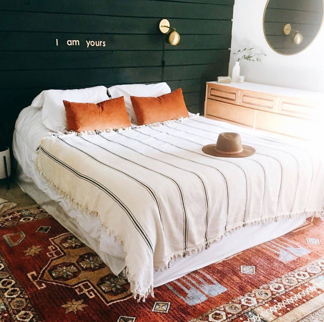 Sophie 100% Cotton Turkish Throw Blanket: rectangular soft cotton blanket in muted beige with fringed edges