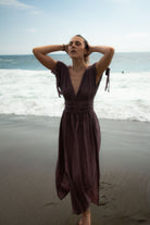 Shahmaran Dress: sleeveless, midi-length dress with square neckline and relaxed A-line fit