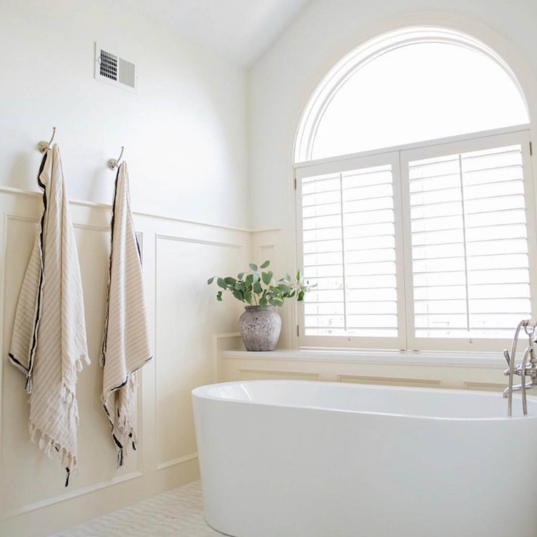 Silvia 100% Cotton Turkish Bath Towel: rectangular towel in cream with navy blue stripes and fringed edges