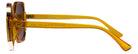 Chandelier - Sunglasses: round black lenses with slim metal double-bridge frame and thin arms