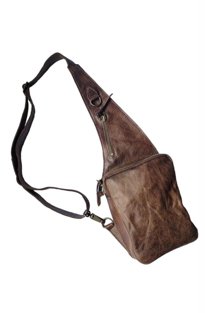 Cross Body bags: rounded bucket shape in beige with adjustable long strap and visible drawstring opening