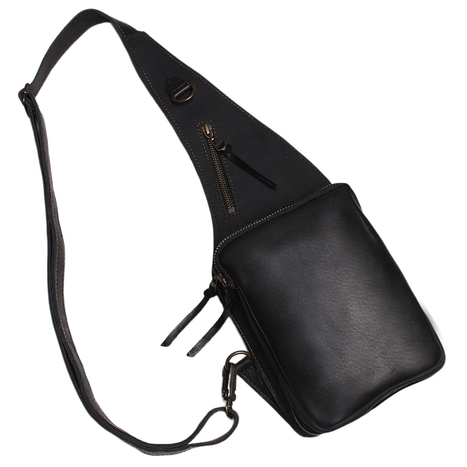 Cross Body bags: rectangular shape in beige leather with adjustable strap and zip closure