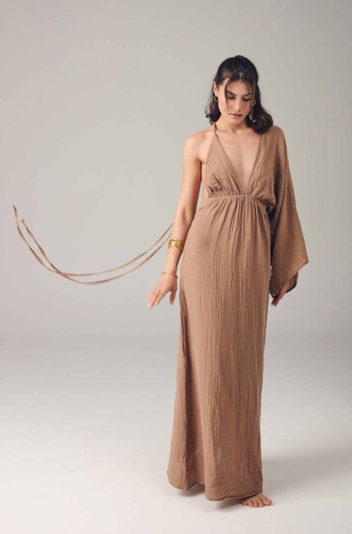 Sofia Dress: sleeveless white midi dress with square neckline and fitted bodice