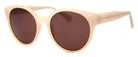 Millie - Sunglasses: rounded square black frame with dark gradient lenses and thin temples