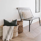Zebrine 100% Cotton Turkish Hand and Bath Towel: rectangular towel with black and natural stripes, fringed edges
