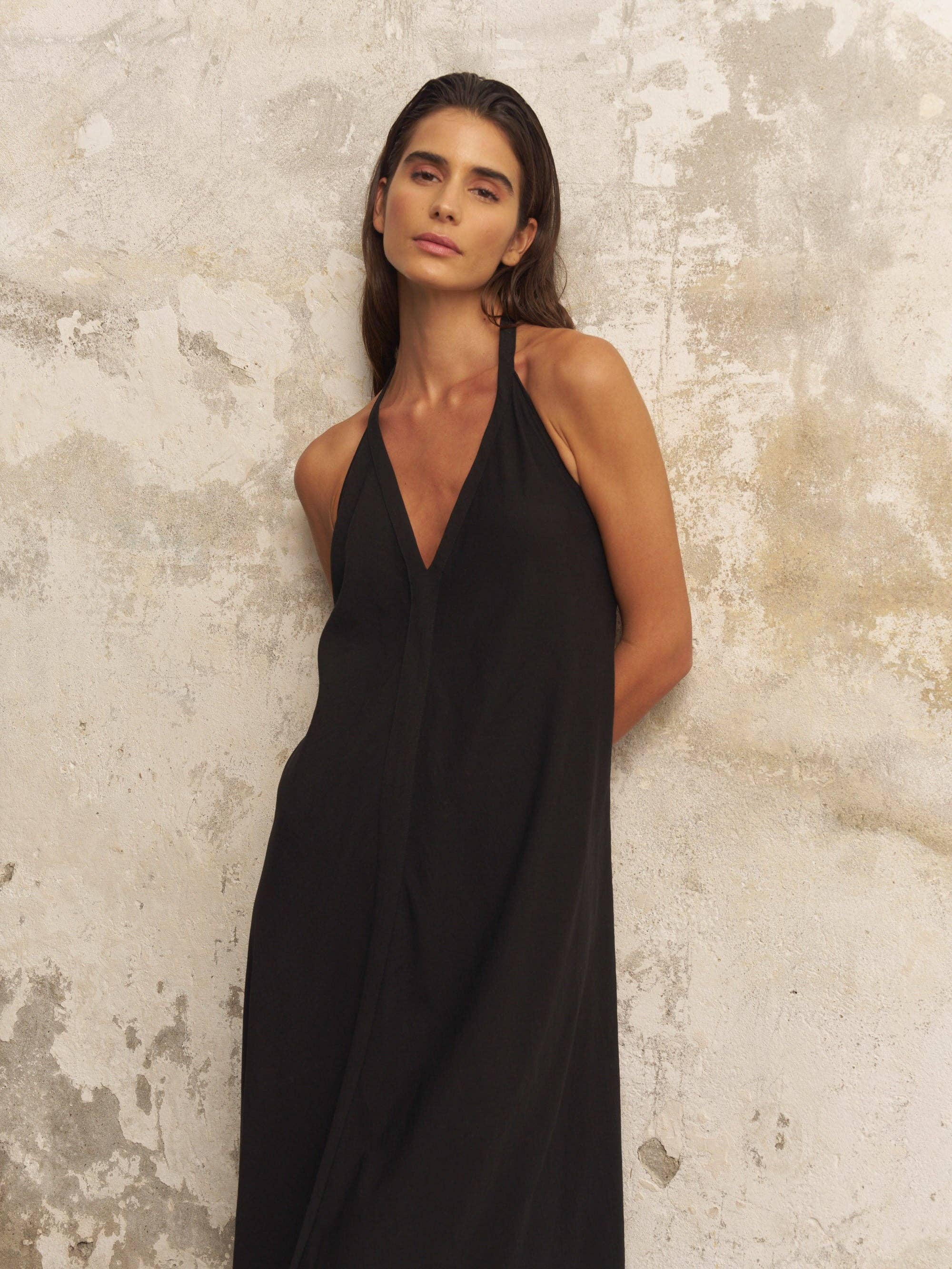 Zoe Maxi Dress: sleeveless, square neckline, fitted bodice, flowing A-line skirt, white