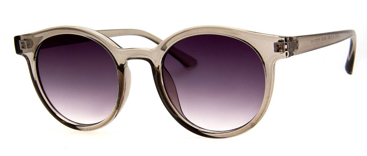 Low Key - Sunglasses: round frame, dark brown tortoiseshell pattern, keyhole bridge, thin arms