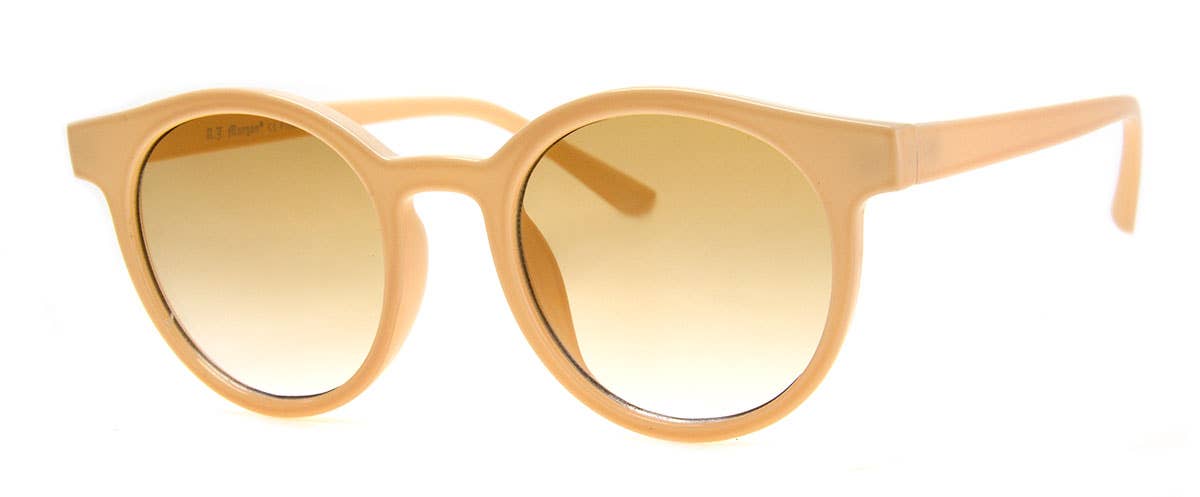 Low Key - Sunglasses: round frame with tortoiseshell pattern and thin metal temples